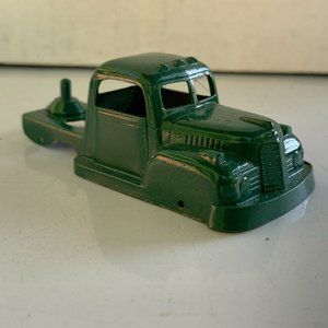 Tootsietoy Green International Semi Truck Cab, 1960s Collectible Toy Truck